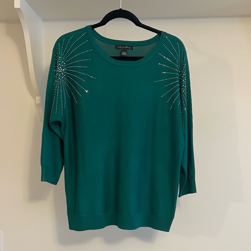 A Love Story Sunburst Sparkly Sweater